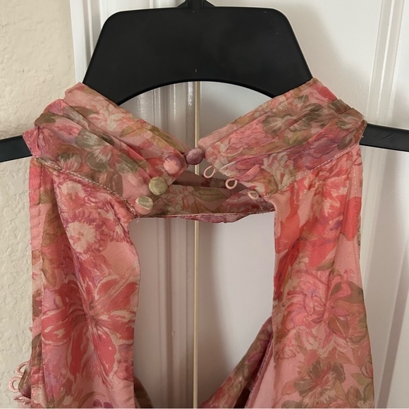 Anthropologie BHLDN Landon Organza 3D Ruffle Floral Maxi Dress - Picture 9 of 10